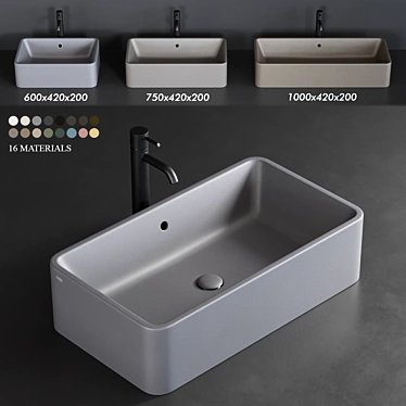 Ceramica Cielo Shui Ceramic Countertop Washbasin 3D model image 1 