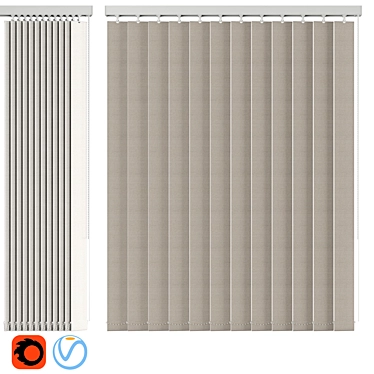 Utopia Vertical Blinds - Stylish & Versatile 3D model image 1 