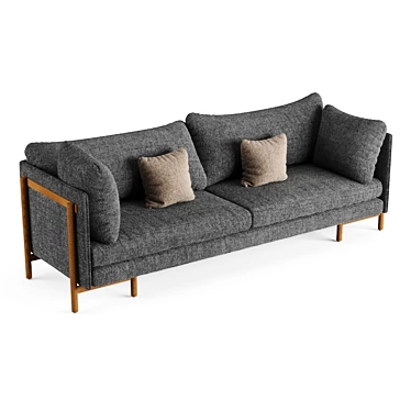 Modern Frame Sofa: Exquisite Craftsmanship from De La Espada 3D model image 1 