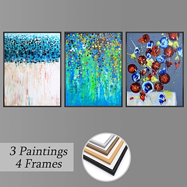 Artistic Wall Decor Set 3D model image 1 