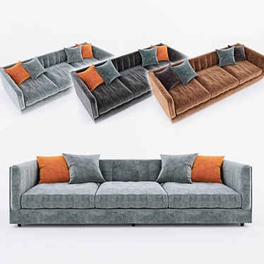 Modern 2-Seater Sofa 3D model image 1 