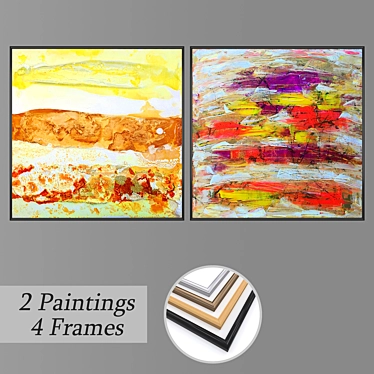 Modern Wall Art Set - No 2142 3D model image 1 