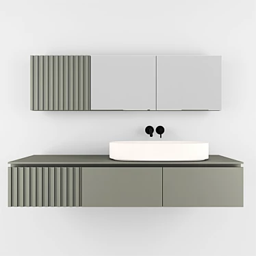 Sleek and Stylish Modern Bathroom Furniture 3D model image 1 