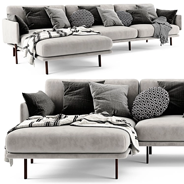 Modern Bonaldo Structure Chaise Longue Sofa 3D model image 1 