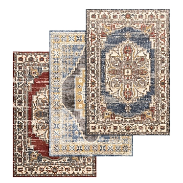 Luxury Carpet Set: High-Quality Textures for Versatile Use 3D model image 1 
