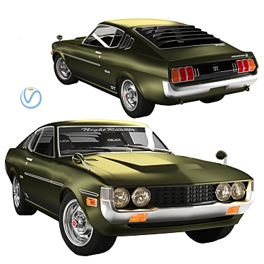 Sleek Toyota Celica Liftback VRAY 3D model image 1 