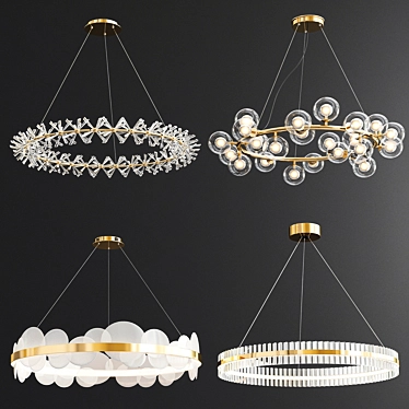 Luxury Chandelier Collection: Marianna, Linda, Bollarm, Saturno 3D model image 1 