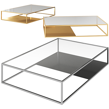 Sleek Half & Half Coffee Table 3D model image 1 