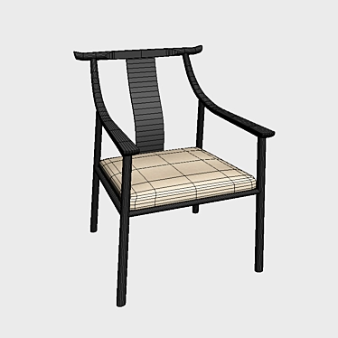 Elegant Chinese Chair 3D model image 1 