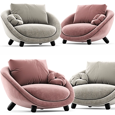 Bart Love Moooi Sofa | Modern Elegance for Comfort 3D model image 1 