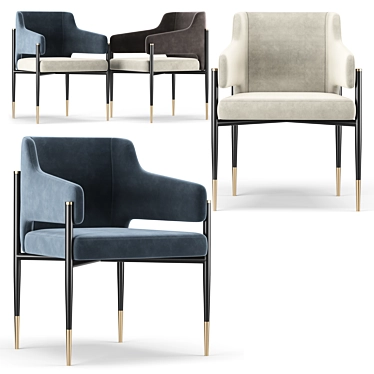 Elegant Giuliette Chair: Sophistication Meets Comfort 3D model image 1 