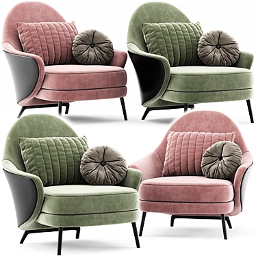 Elegant Angie Armchair: Timeless Comfort 3D model image 1 