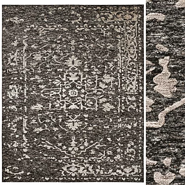 Savoy Braided & Hand-Knotted Rug - Exquisite Elegance 3D model image 1 