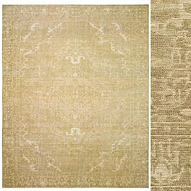 Luxury Atria Hand-Knotted Wool Rug 3D model image 1 