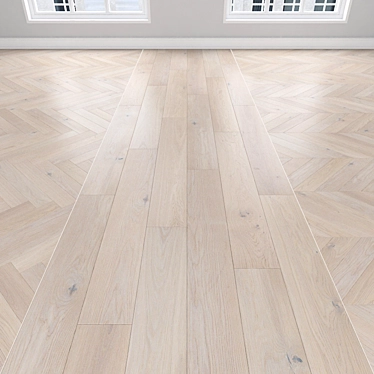 Oak Parquet: Herringbone, Linear & Chevron 3D model image 1 