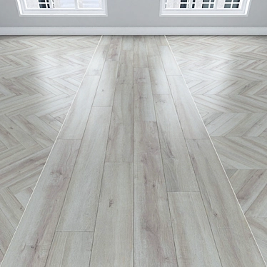 Parquet Oak: Herringbone, Linear, Chevron 3D model image 1 