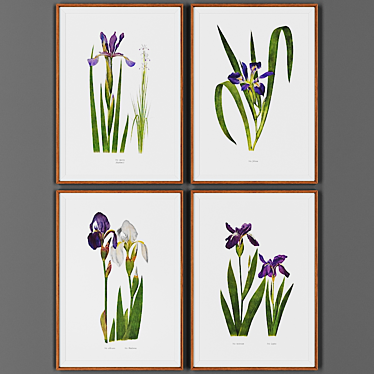 Wooden Framed Picture Set 3D model image 1 