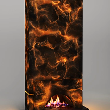 Modern Fire Place for V-Ray 3D model image 1 