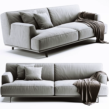 Elegant Poliform Tribeca Sofa 3D model image 1 
