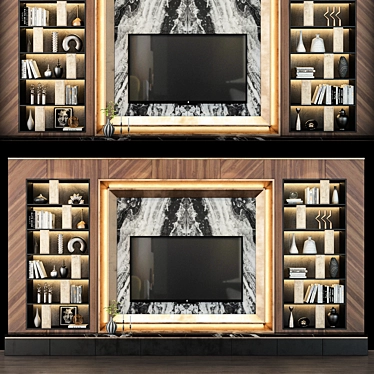Stylish TV Shelf by Studia 54 3D model image 1 