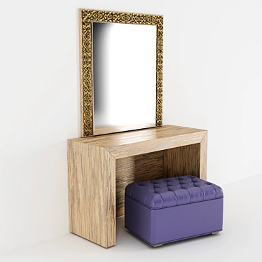 Elegant Vanity Dressing Table 3D model image 1 