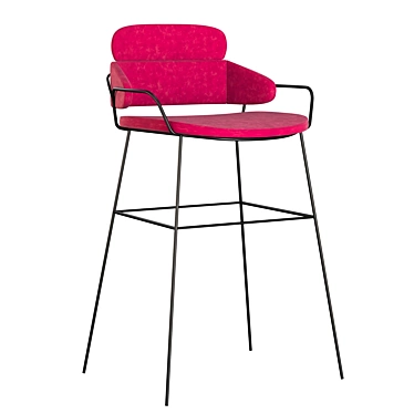 Modern Ergonomic Stool 3D model image 1 