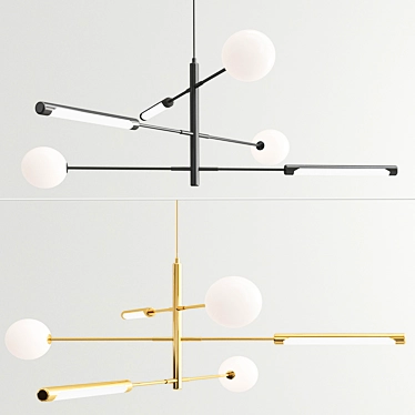 Sleek & Chic Chandelier (Minimalistic Design) 3D model image 1 