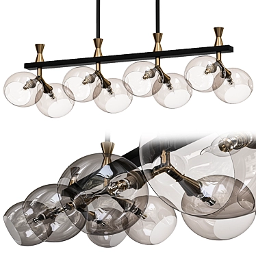 Elegant Candela Chandelier 3D model image 1 