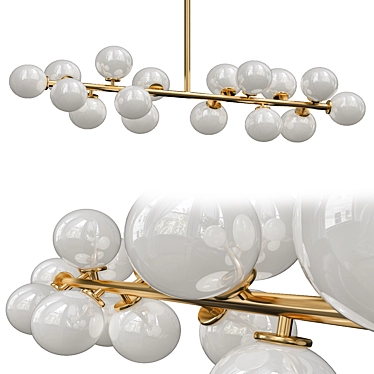 Radiant Glow: Candela Chandelier 3D model image 1 