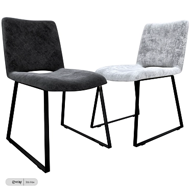 Sleek Waltz Plus Chairs 3D model image 1 