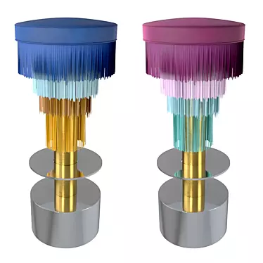 Déjà-Vu Bar Stools: Modern Elegance 3D model image 1 