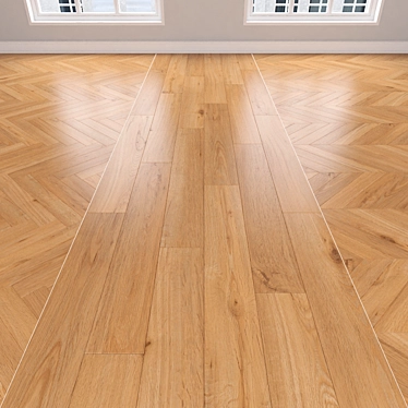 Parquet Oak - Herringbone, Linear, Chevron 3D model image 1 