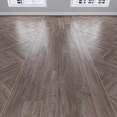 Parquet Oak: Herringbone, Linear & Chevron 3D model image 1 