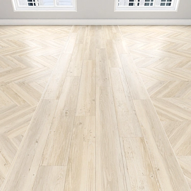 Parquet Oak: Herringbone, Linear, Chevron 3D model image 1 