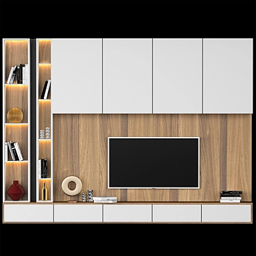 Sleek TV Stand for Visualizations 3D model image 1 