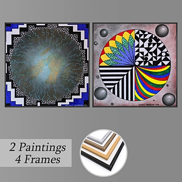 Elegant Wall Art Set 3D model image 1 