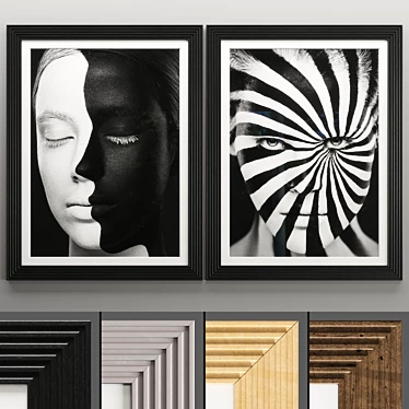 Elegant Art Frame: High-Quality Texture 3D model image 1 