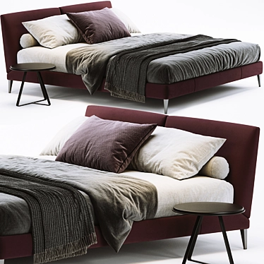Stylish Maxalto Selene Bed 3D model image 1 
