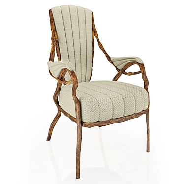 Elegance Armchair: 60x70x100cm 3D model image 1 