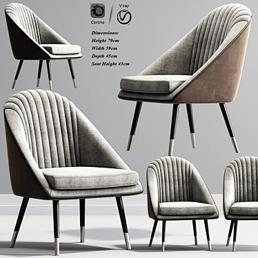 Audrey Tub Lounge Chair 3D model image 1 