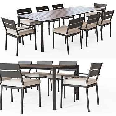 Elegant Palma Dining Table 3D model image 1 