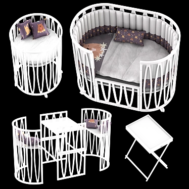 10-in-1 Children's Transforming Bed 3D model image 1 