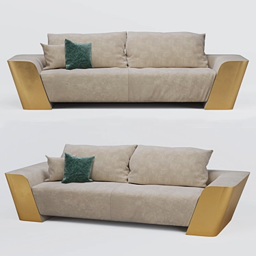 Metropol 2-Seater Sofa with Relax Mechanism 3D model image 1 