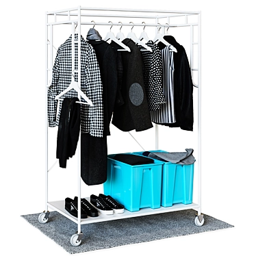 Modern Floor Hanger - Space-Saving Solution 3D model image 1 