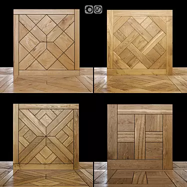 Natural Wood Texture 50x50 CM 3D model image 1 
