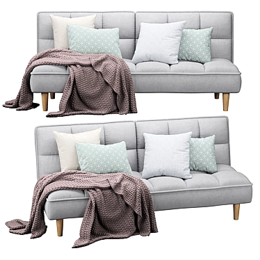 Modern Fabric Sofa Bed 3D model image 1 