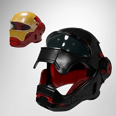 Iron Hero Motorcycle Helmet 3D model image 1 