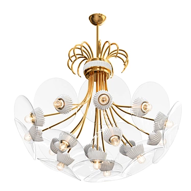 Vintage Italian Chandelier by Pietro Chiesa 3D model image 1 