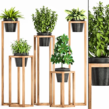 Green Haven Planter Set 3D model image 1 