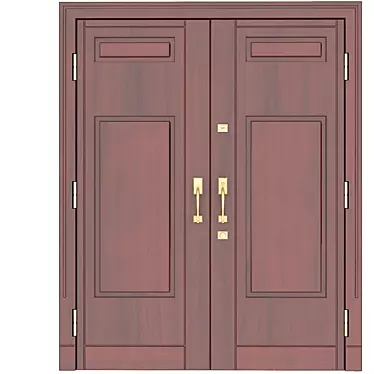 Double-Leaf Entry Door 3D model image 1 